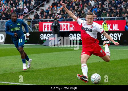 UTRECHT, PAESI BASSI - 21 GENNAIO: Jens Toornstra (FC Utrecht) durante la partita Eredivisie dell'FC Utrecht e del PSV Eindhoven a Galgenwaard su Januar Foto Stock