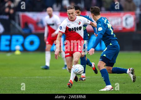 UTRECHT, PAESI BASSI - 21 GENNAIO: Jens Toornstra (FC Utrecht) durante la partita Eredivisie dell'FC Utrecht e del PSV Eindhoven a Galgenwaard su Januar Foto Stock