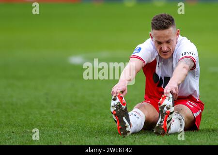 UTRECHT, PAESI BASSI - 21 GENNAIO: Jens Toornstra (FC Utrecht) durante la partita Eredivisie dell'FC Utrecht e del PSV Eindhoven a Galgenwaard su Januar Foto Stock