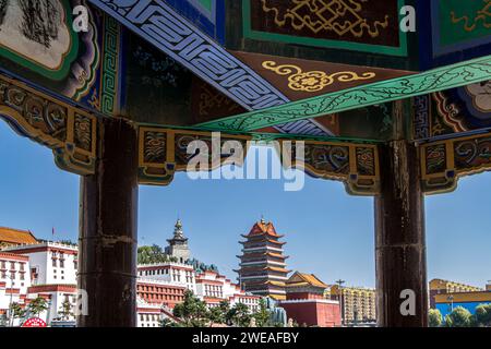 Jinzhou, Jiuhua Mountain, Liaoning, Linghai, Palazzo del piccolo Potala, Repubblica Popolare Cinese Foto Stock