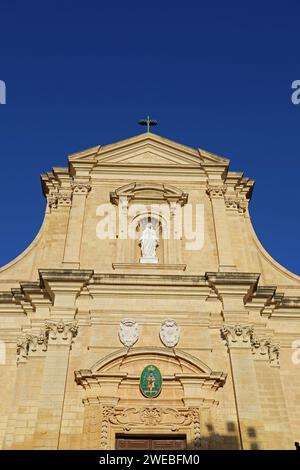 Cattedrale dell'assunzione presso la Cittadella Victoria di Gozo Foto Stock
