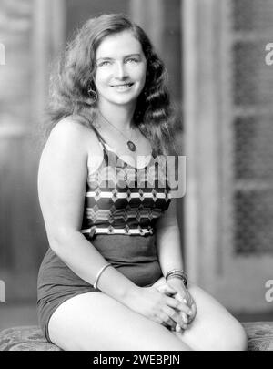 Mercedes Gleitze (1900 - 1981) nuotatrice professionista britannica, la prima persona conosciuta a nuotare nello stretto di Gibilterra e la prima donna britannica a nuotare nella Manica. Foto Stock