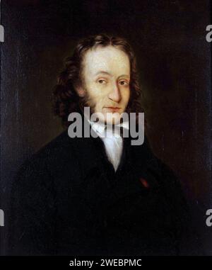 Paganini (1782 – 1840) Niccolò Paganini, violinista e compositore italiano. Paganini nel 1836 di John Whittle Niccolò Foto Stock