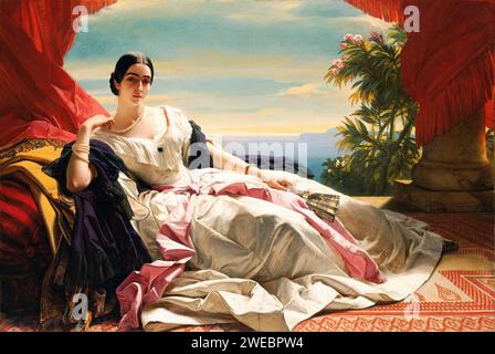 Leonilla Bariatinskaia Principessa di Sayn Wittgenstein Sayn (1843), Pittura di Franz Xaver Winterhalter - Foto Stock