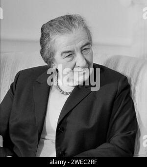 GOLDA MEIR (1898-1978) primo ministro di Israele nel marzo 1972. Foto Stock