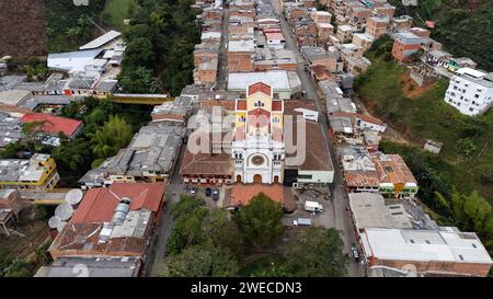 Betulia, Antioquia - Colombia. 27 dicembre 2023. Comune colombiano situato nel sud-ovest del dipartimento. Foto Stock