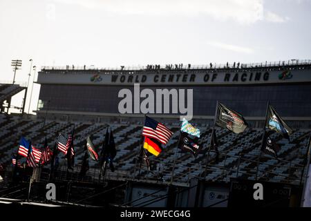 Daytona Beach, Etats Unis. 24 gennaio 2024. Ambiance durante il Rolex 24 a Daytona, 1° round del 2024 IMSA WeatherTech Sportscar Championship, dal 23 al 28 gennaio 2024 sul Daytona International Speedway a Daytona Beach, Florida, Stati Uniti d'America - foto Javier Jimenez/DPPI Credit: DPPI Media/Alamy Live News Foto Stock