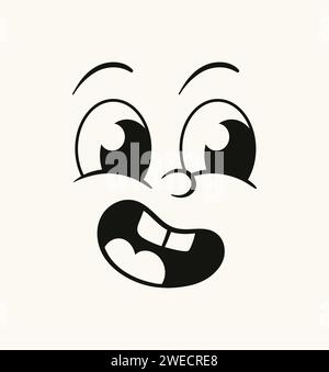 Concept vettoriale dei cartoni animati retrò Illustrazione Vettoriale