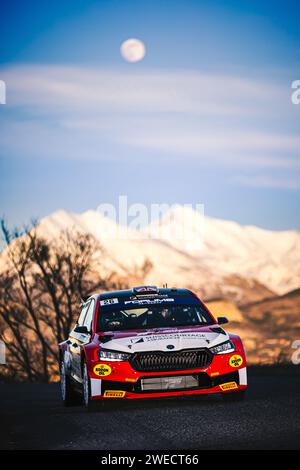 Miniature Skoda Fabia RS Rallye Monte-Carlo 2024 – IXO, 1/43, Métal, N°26 Ingram/McKillop