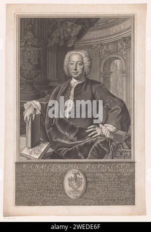 Ritratto van Michael Christoph Engelland, Johann Wilhelm Windter, stampa 1737 Norimberga carta incisione / incisione di persone storiche Foto Stock