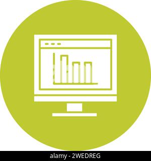 Immagine vettoriale dell'icona analisi Web. Illustrazione Vettoriale