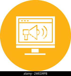 Immagine vettoriale icona promozione sito Web. Illustrazione Vettoriale