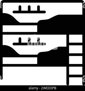 Icona per dormitorio, ostello Illustrazione Vettoriale