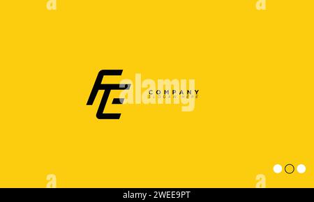 LETTERE alfabetiche FE iniziali logo monogramma Illustrazione Vettoriale