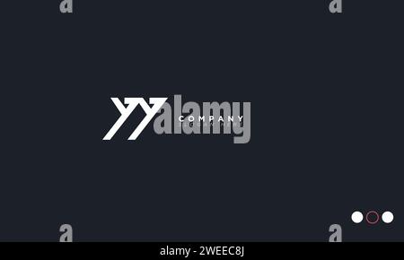 YY lettere alfabetiche iniziali logo monogramma Illustrazione Vettoriale