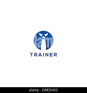 Logo di Trainer Academy. Vettore icona legatura Illustrazione Vettoriale