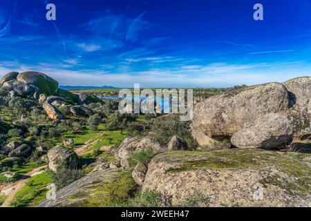 Monumeto Natural de Los Barruecos (Spagna) Foto Stock