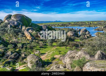 Monumeto Natural de Los Barruecos (Spagna) Foto Stock