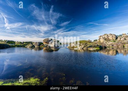 Monumeto Natural de Los Barruecos (Spagna) Foto Stock