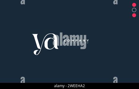 YA Alphabet lettere iniziali logo monogramma Illustrazione Vettoriale