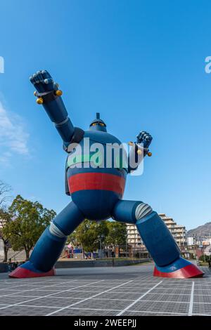 Tetsujin 28-Go Statue (Gigantor) Wakamatsu Park Foto Stock