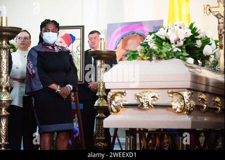 Il vicepresidente colombiano Francia Maquez prende parte alla scia del senatore colombiano per l'alleanza politica 'Pacto Historico' Piedad Cordoba AT Foto Stock