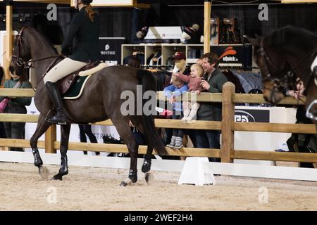 Amsterdam, Paesi Bassi - 25 gennaio 2024. La manifestazione di Coppa del mondo FEI, Jumping Amsterdam, è iniziata oggi presso il Centro RAI. Mark Spowart/Alamy Live News. Foto Stock