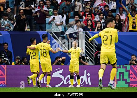 Doha, Qatar. 25 gennaio 2024. COREA VS MALESIA：gruppo e - Coppa d'Asia AFC Qatar allo stadio al Janoub. Crediti: Meng Gao/Alamy Live News Foto Stock