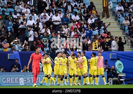 Doha, Qatar. 25 gennaio 2024. COREA VS MALESIA：gruppo e - Coppa d'Asia AFC Qatar allo stadio al Janoub. Crediti: Meng Gao/Alamy Live News Foto Stock