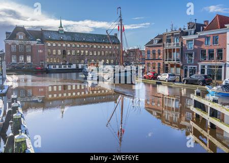 Il porto di Leida, nei Paesi Bassi Foto Stock