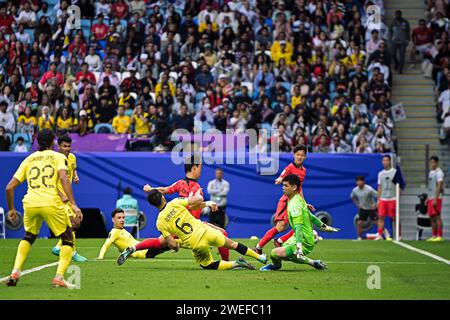 Doha, Qatar. 25 gennaio 2024. COREA VS MALESIA：gruppo e - Coppa d'Asia AFC Qatar allo stadio al Janoub. Crediti: Meng Gao/Alamy Live News Foto Stock