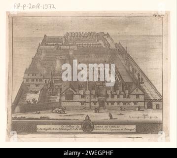 Veduta del Corpus Christi College, a Oxford, Anonymous, stampa del 1707 immaginata in alto a destra: P. 137a. Edificio universitario per incisioni di carta, college Oxford Foto Stock