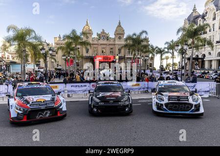 Ambientazione durante il Rallye Automobile Monte Carlo 2024, 1° round del WRC World Rally Car Championship 2024, dal 25 al 28 gennaio 2024 a Monte Carlo, Monaco Foto Stock