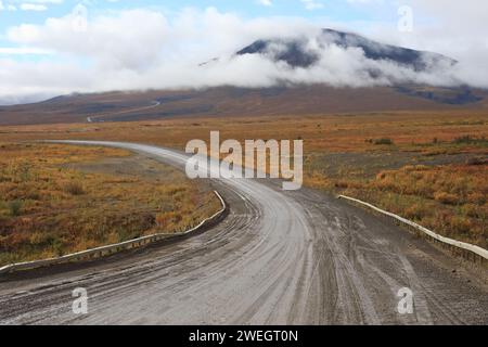 Fango e nebbia nello Yukon Foto Stock