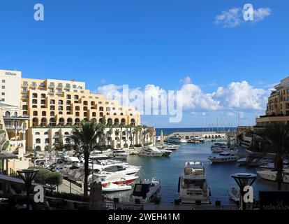 Portomaso Marina a St Julians a Malta Foto Stock