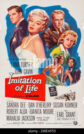 Fannie Hurst's Imitation of Life (Universal International, 1959) Lana Turner e John Gavin - poster di film d'epoca Foto Stock