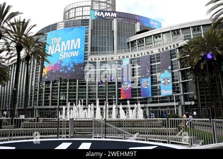 25 gennaio 2024, Anaheim, CA, US: NAMM Show gennaio 2024 all'Anaheim Convention Center in California. Il NAMM Show è un evento annuale negli Stati Uniti organizzato dalla National Association of Music Merchants, che lo descrive come "il palcoscenico più grande del industryâ, che unisce le comunità globali di musica, suono e tecnologia di intrattenimento" (Credit Image: © Dave Safley/ZUMA Press Wire) SOLO PER USO EDITORIALE! Non per USO commerciale! Foto Stock