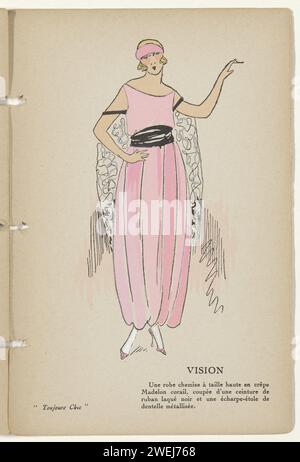 Deshabilles sempre chic, inverno 1921-1922: Vision, 1921 - 1922 Stampa dal catalogo 'Toujours Chic' in cui una panoramica della moda invernale 1921-1922. carta letterpress stampa di piatti di moda Foto Stock