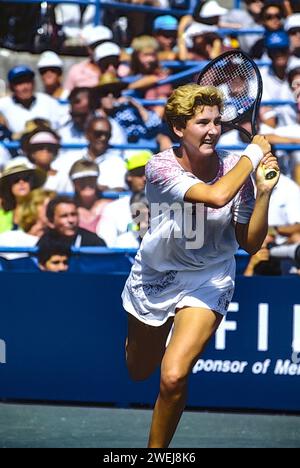 Monica Seles (USA) partecipa agli US Open Tennis 1991. Foto Stock