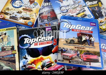 BBC Top Gear Blu Rays e DVD – Galles, Regno Unito – 25 gennaio 2024 Foto Stock