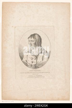 Ritratto di John Reeder, libraio a Lewes e Brighton, Anonimo, dopo James Nixon, 1792 cartaceo cartaceo, libraio Foto Stock