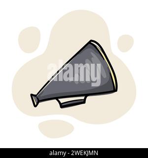Icona disegnata a mano di Old Megaphone per Director Illustrazione Vettoriale