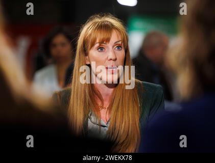 Vice leader del partito laburista, Angela Rayner, alla conferenza del partito laburista a Liverpool. Foto Stock