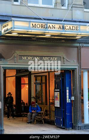 Morgan Arcade, St Mary Street, Cardiff, Galles. Foto Stock