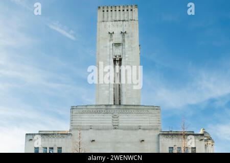 La torre di ventilazione per il Mersey Tunnel situata a Pierhead a Liverpool Foto Stock