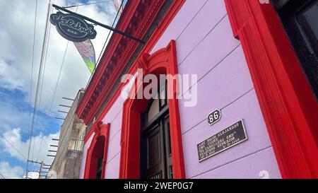 La casa di Alejandro Oms si e' trasformata in un bar privato a Santa Clara, Cuba Foto Stock