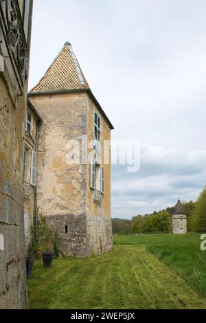 Château-de-Morteau vicino a Cirey-lès-Mareilles, monumento storico in Francia Foto Stock