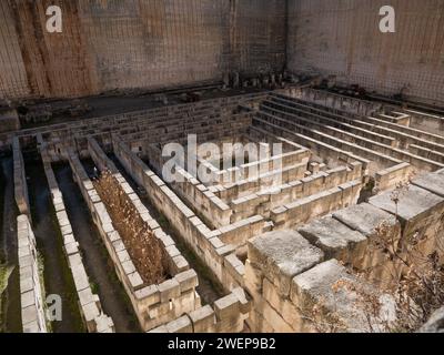 Ciudadela, Spagna; 26 gennaio 2024: Labirinto Lithica Pedreres de s'Hostal a Ciudadela, Isola di Minorca Foto Stock