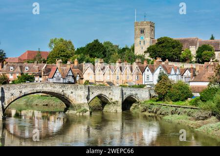 Aylesford, Maidstone Kent e il fiume Medway Foto Stock