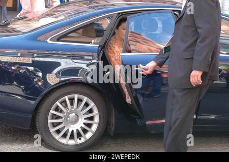 Sua altezza reale la principessa ereditaria Maria visita il rifugiato danese volontariamente lavorare entrare a Copenaghen Danimarca agosto 29,2005 . Foto Stock